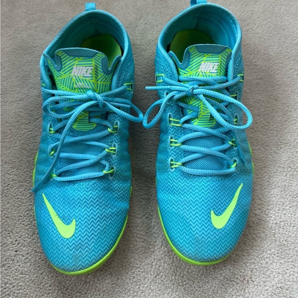 Nike Women’s Blue and‎ Neon Green Sneakers